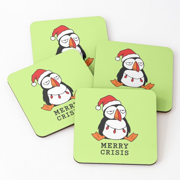 Item preview, Merry Crisis Grumpy Puffin Christmas Meme designed and sold by MavtM.