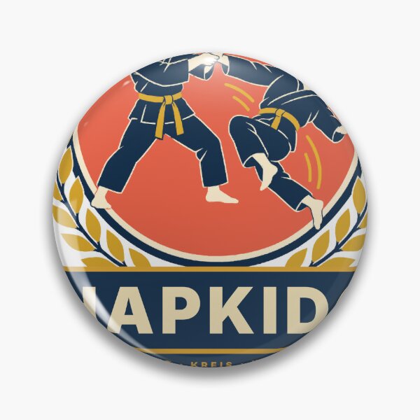 Item preview, Hapkido – Power Circle Water Retro Martial Arts Badge designed and sold by Ammersee Designs.