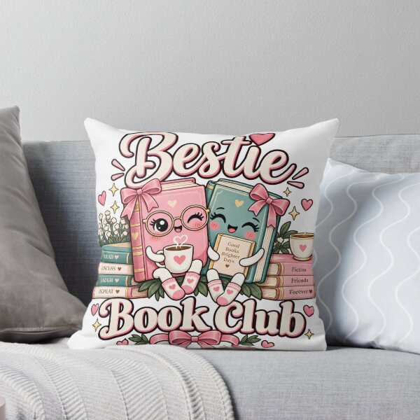 Item preview, Bestie Book Club, book bestie cartoon, bookish best friend designed and sold by teesvira.