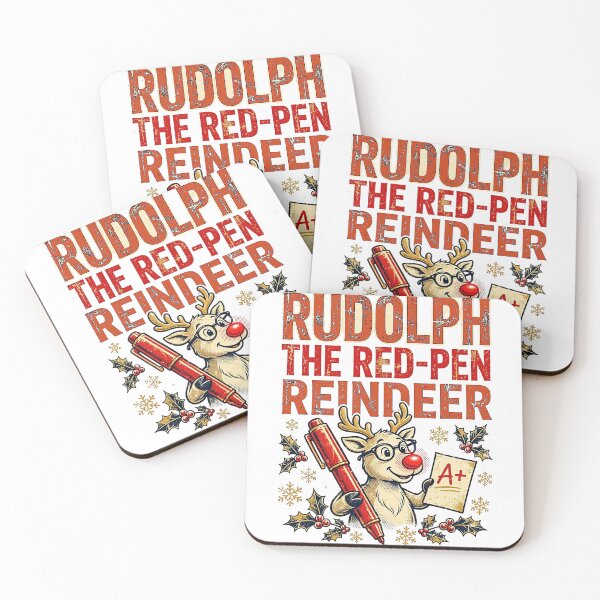 Item preview, Rudolph the Red-Pen Reindeer — Funny Christmas Teacher Shirt — Gift for Teacher designed and sold by theStaffRoomHQ.