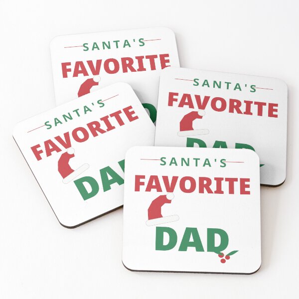 Item preview, Santa's Favorite Dad - Funny Christmas Dad with Santa Hat designed and sold by LifebyDesigning.