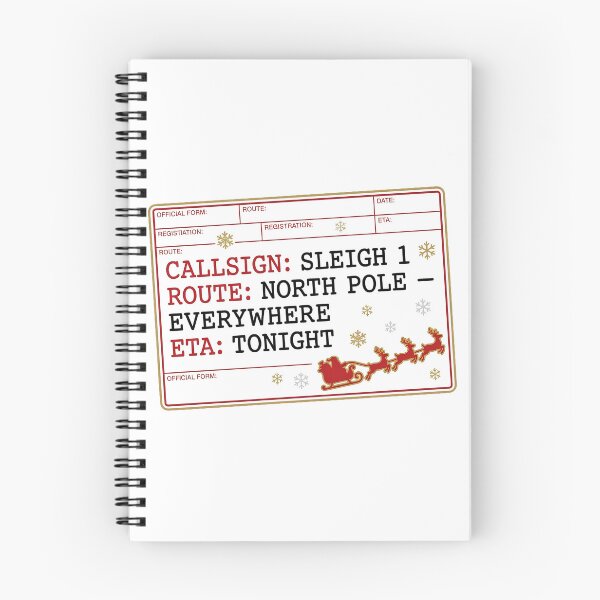Item preview, Santa's Flight Plan – Callsign Sleigh 1, North Pole to Everywhere, ETA Tonight designed and sold by EMaviation_.