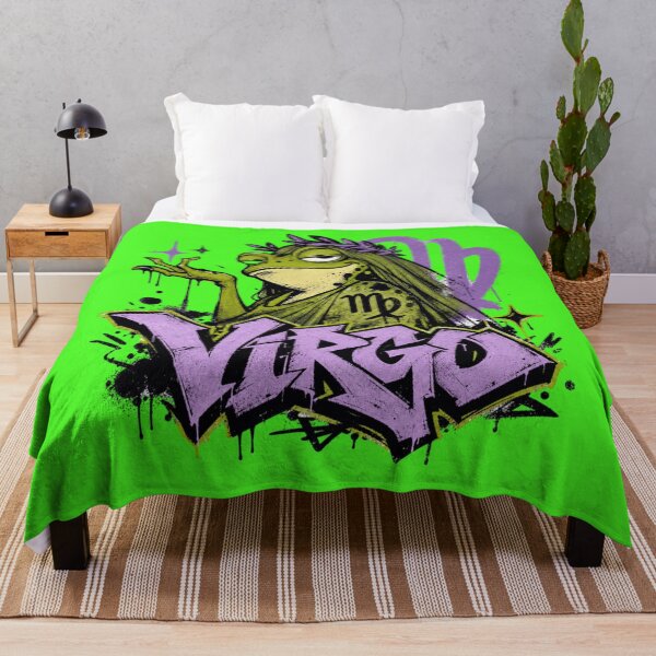 Item preview, Virgo Zodiac Sign Graffiti Frog Art | Streetwear Elegant Toad Astrology Gift designed and sold by illeN-Art-World.