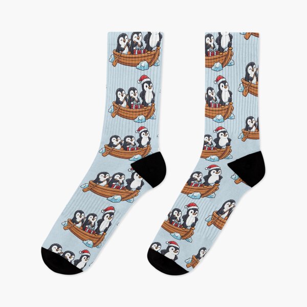 Item preview, Penguin Family Rowing a Boat, Christmas Penguins designed and sold by Rariks.