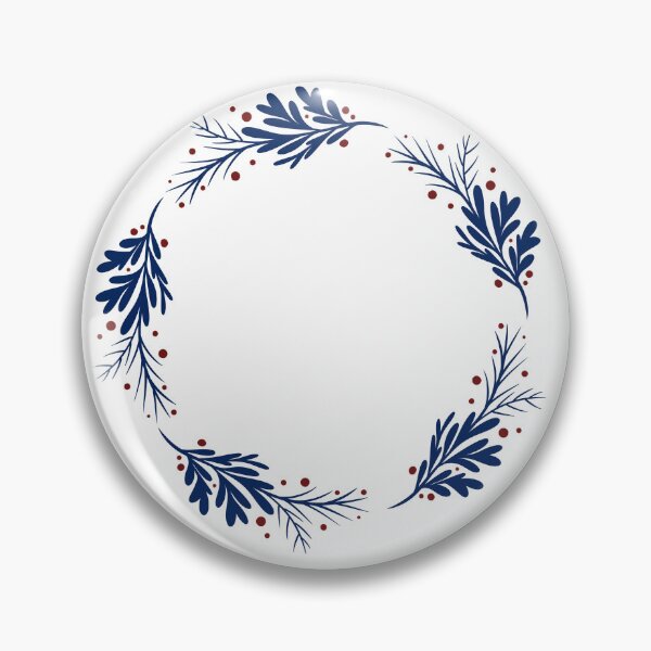 Item preview, Navy Blue Winter Foliage Wreath — Elegant Christmas Botanical Frame designed and sold by LYAN-STORE.