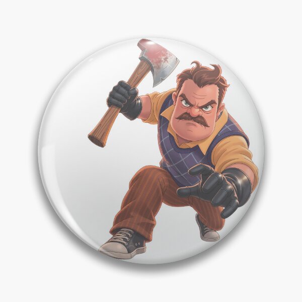 Item preview, Hello Neighbor Angry Theodore Peterson with Axe designed and sold by karamram.