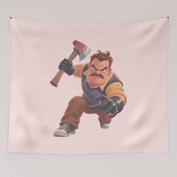 Item preview, Hello Neighbor Angry Theodore Peterson with Axe designed and sold by karamram.