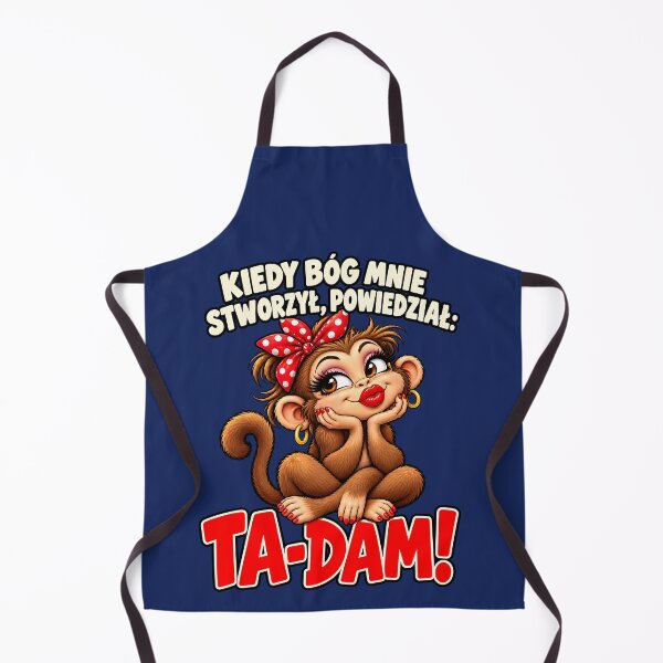 Item preview, Ta-Dam! Glamorous Monkey with Polish Caption designed and sold by PRINTIONAL.