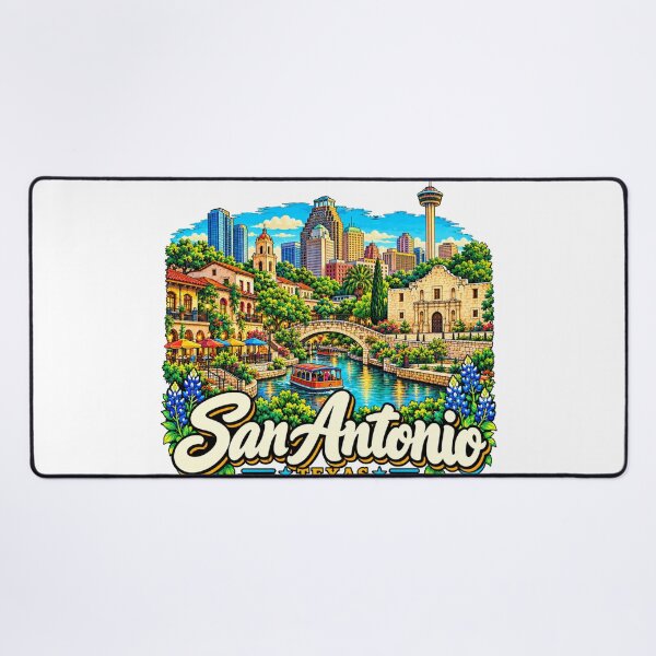 Item preview, Hand Drawn San Antonio Texas Travel Souvenir Landmark Gift designed and sold by MichaeIRellov.