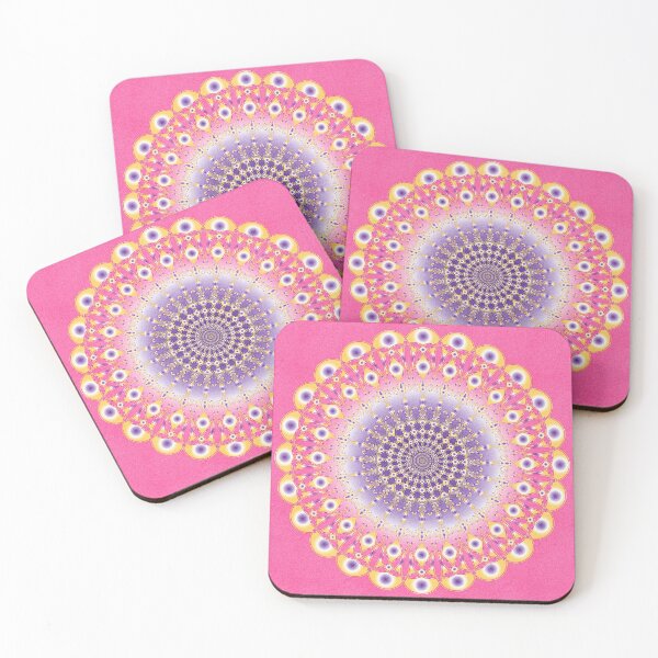 Item preview, Mandala de pavo real rosa, morado y amarillo designed and sold by Elsy's Art.