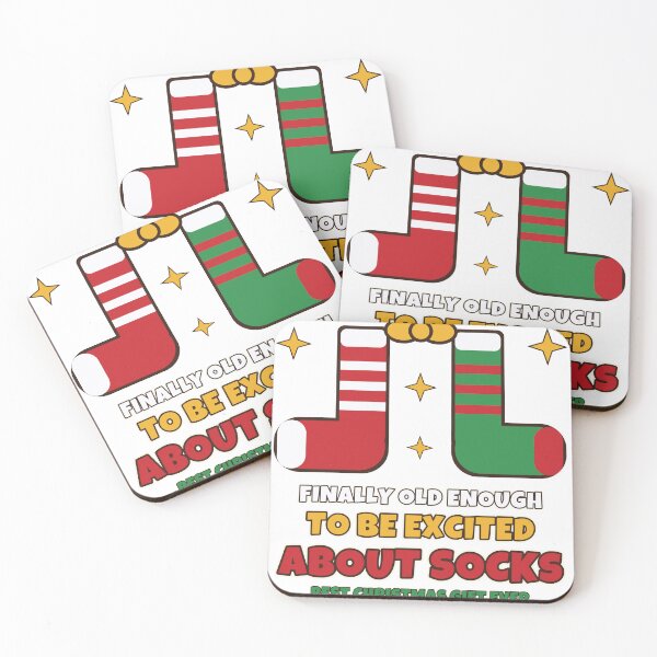 Item preview, Finally Old Enough To Be Excited About Socks Funny Christmas Gift designed and sold by Bornprints.