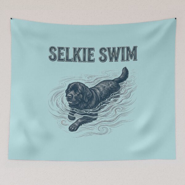 Item preview, Selkie Swim Funny Newfoundland Swimming Mythology Dog Funny Dog Owner Gift designed and sold by FurRealStudioCo.