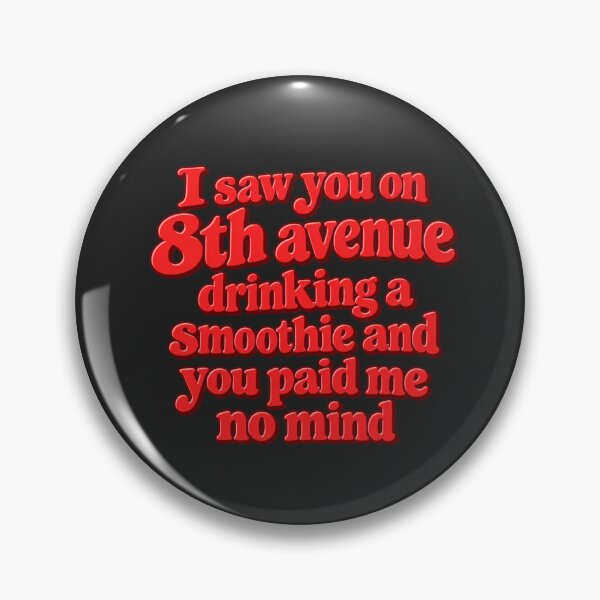 Item preview, I Saw You On 8th Avenue Red 3D Bubble Letter Lyric designed and sold by Cuiroblinda.