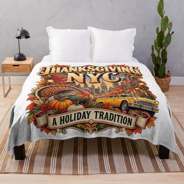 Item preview, Thanksgiving in NYC Vintage Autumn Parade designed and sold by GridText.