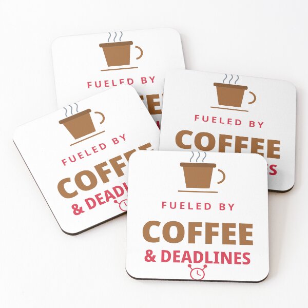 Item preview, Fueled By Coffee & Deadlines - Funny Work Coffee Lover designed and sold by LifebyDesigning.