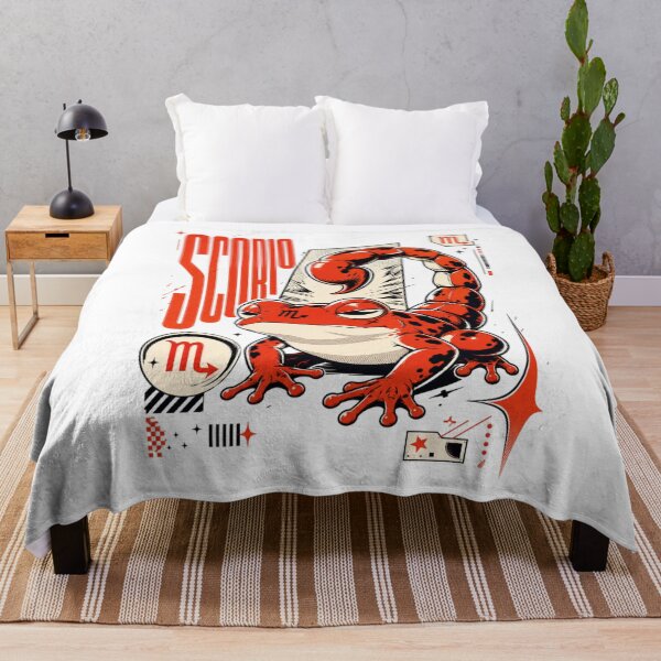 Item preview, Scorpio Zodiac Sign Anime Frog Art | Red Scorpion Toad Manga Poster Gift designed and sold by illeN-Art-World.