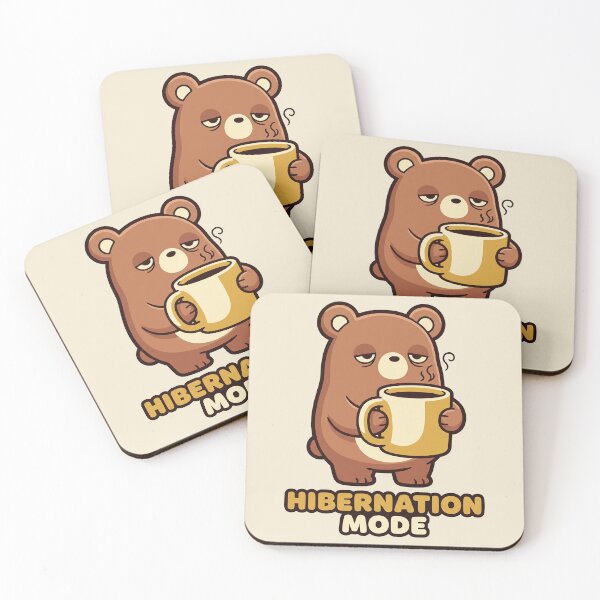 Item preview, Hibernation Mode Bear with Coffee Mug designed and sold by Rariks.