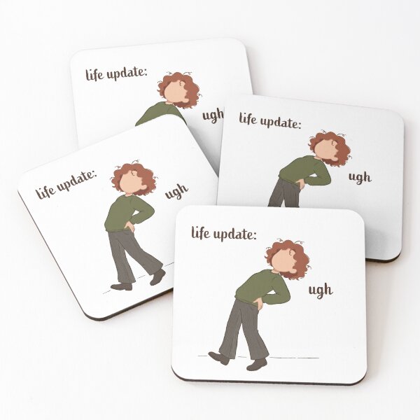 Item preview, Life Update Ugh Relatable Back Pain Minimalist Illustration designed and sold by Quirknmore.