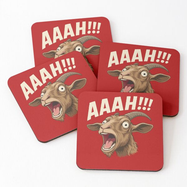 Item preview, Funny Screaming Goat AAAH Meme Style Animal designed and sold by Krasnovaovaova.
