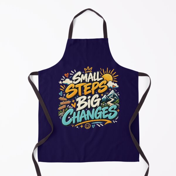 Item preview, Small Steps Big Changes Retro Mountain Motivation designed and sold by wavlore.