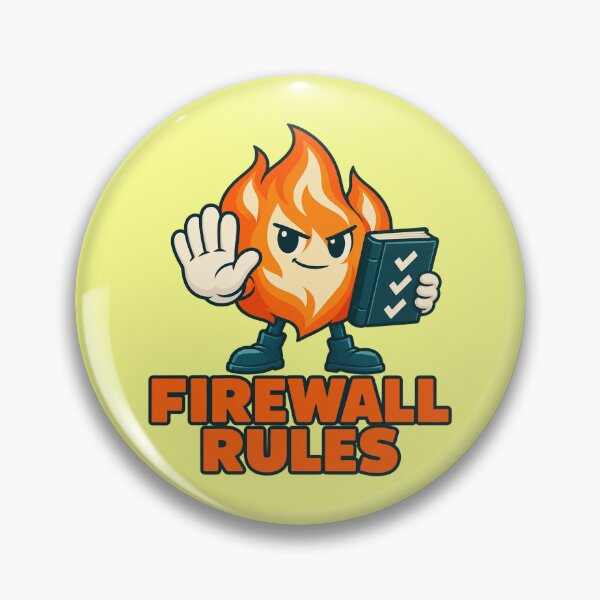 Item preview, Firewall Rules – Flame Bouncer Network Security Humor designed and sold by Ink and Wink.