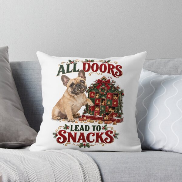 Item preview, All Doors Lead To Snacks French Bulldog Christmas Advent Calendar designed and sold by yoddel.
