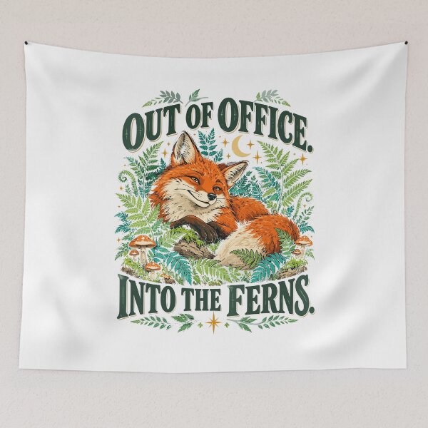 Item preview, Out Of Office Into The Ferns Fox And Forest Foliage designed and sold by yoddel.