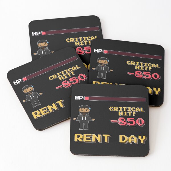 Item preview, Rent Day: Pixel Art Critical Hit - Money Humor, End of the Month, Gamer designed and sold by Z808shop.