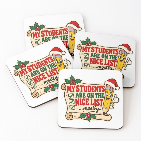 Item preview, My Students Are on the Nice List Mostly Funny Teacher Christmas Gift designed and sold by victorsuarez.