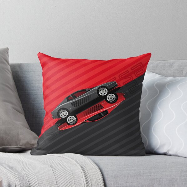 Item preview, Red and White reflection Ferrari Testarossa 1990 illustration designed and sold by blackdogshop.