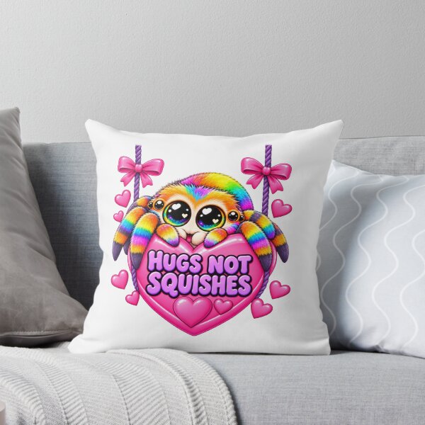 Item preview, Hugs Not Squishes Cute Colorful Jumping Spider Kawaii designed and sold by ArtDesignTp.