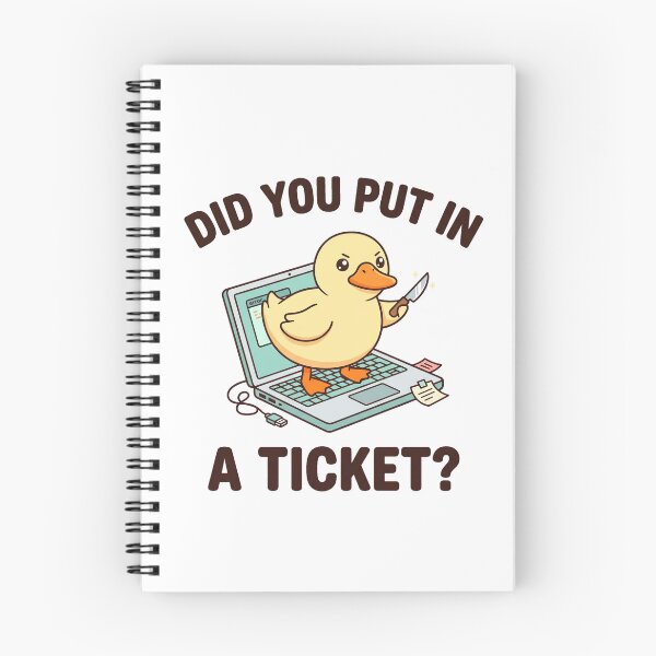 Item preview, IT Support Duck Ticket Joke designed and sold by DariaDoodleArt.