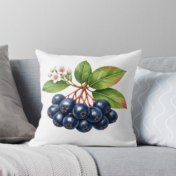 Item preview, Watercolor Aronia Berry Fruit, Blossom and Leaves  designed and sold by silviaol.