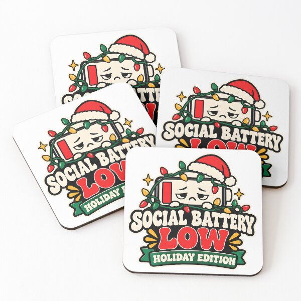 Item preview, Social Battery Low Holiday Edition Funny Introvert Christmas designed and sold by victorsuarez.