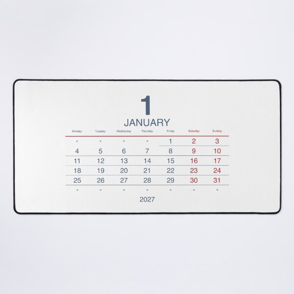 Item preview, January 2027 Elegant Minimalist Wall Calendar Poster designed and sold by IuriiVlasenko.