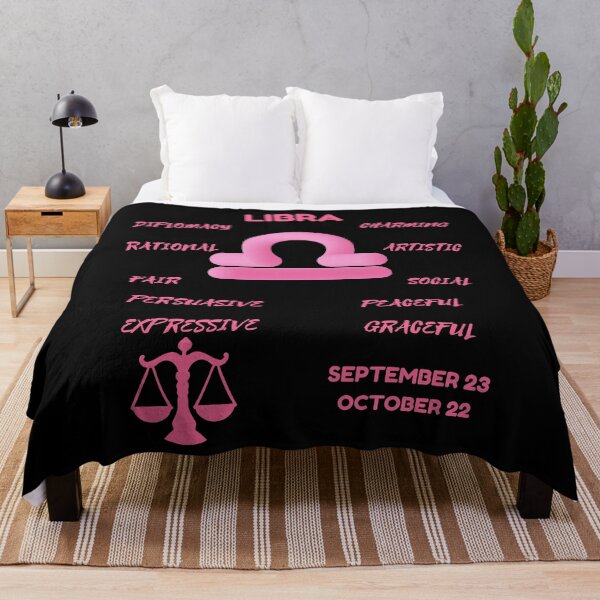 Item preview, Libra Zodiac Sign Astrology Symbol Horoscope - Soft Pink & Black designed and sold by ZODIARA.