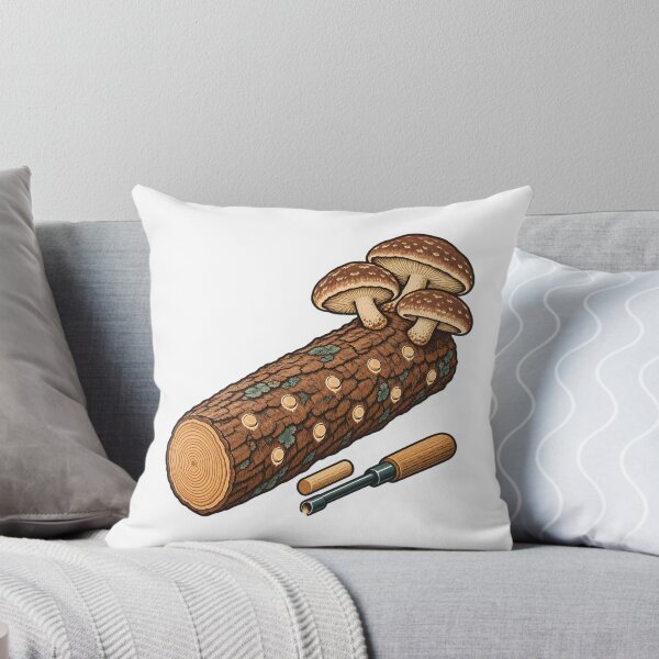 Item preview, Shiitake Log Inoculation Harvest Illustration designed and sold by Philippa Shop.