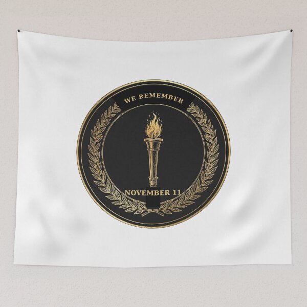 Item preview, We Remember November 11 – Remembrance Wreath Gold Badge designed and sold by DRAWARTIST22.