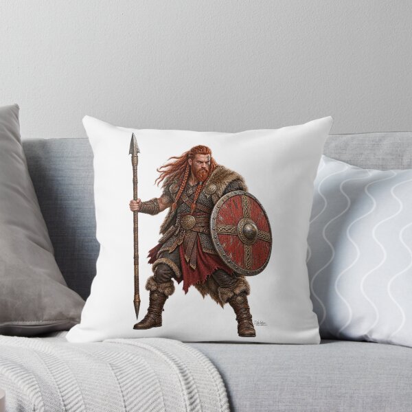 Item preview, Viking Warrior with Spear and Shield – Norse Courage and Strength designed and sold by BlingandGifts.