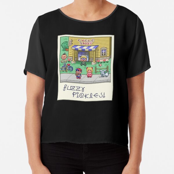 Fuzzy Pickles Chiffon Top