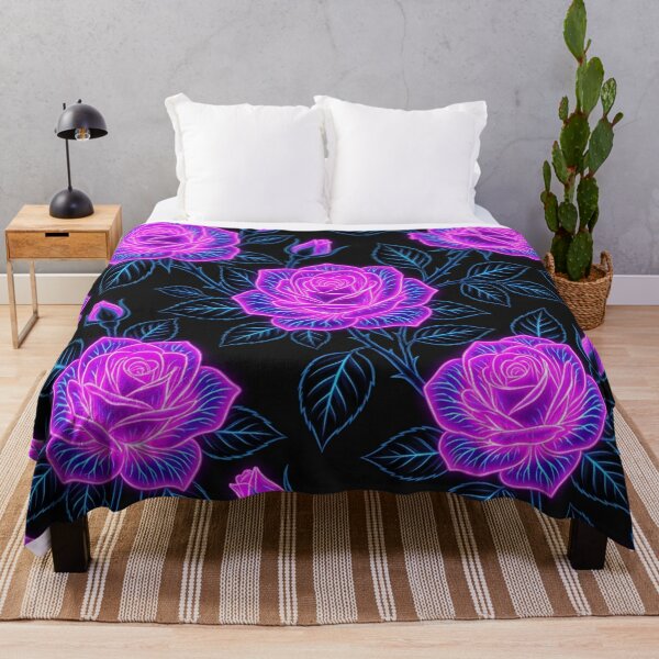 Item preview, Neon Pink And Blue Rose Pattern designed and sold by Owcomm.
