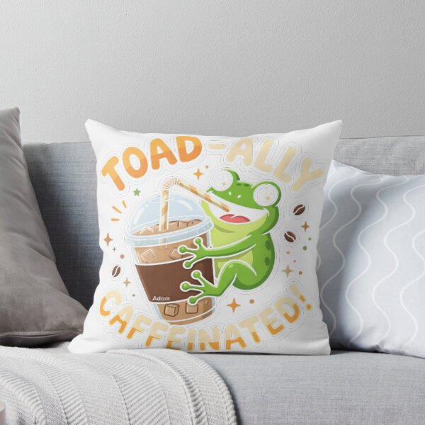 Item preview, Toad Ally Caffeinated Cute Frog Iced Coffee designed and sold by Adom-Fashon.