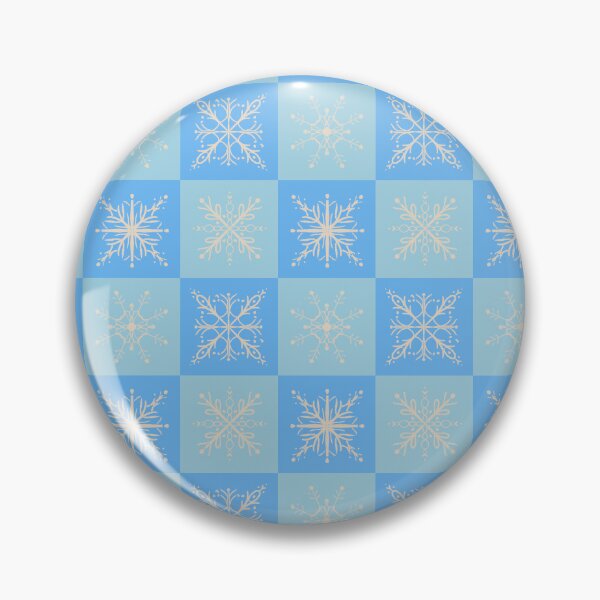 Aperçu de l'œuvre Flocons de neige sur damier bleu créée et vendue par CocoRand.