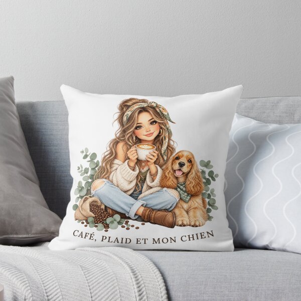 Item preview, Bohemian girl, latte and cocker spaniel designed and sold by isaweb.