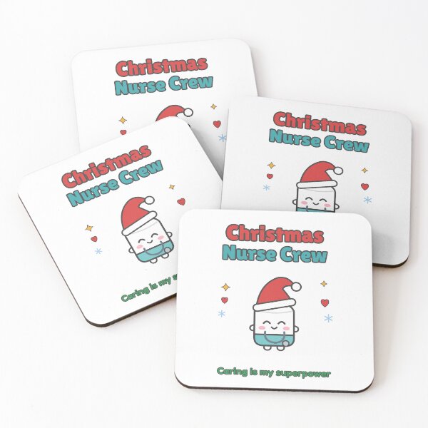Item preview, Christmas Nurse Crew - Cute Marshmallow Pip Nurse in Scrubs and a Santa Hat designed and sold by BiMood.