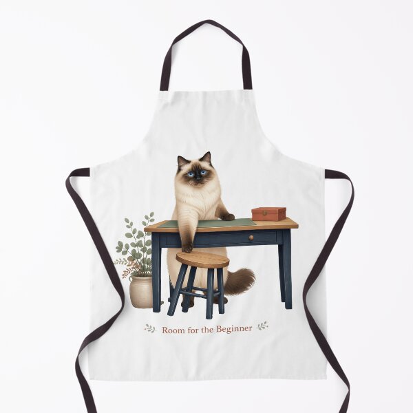 Item preview, Ragdoll Cat Making Space for a Beginner at a Workbench designed and sold by PurrBloom Studio.