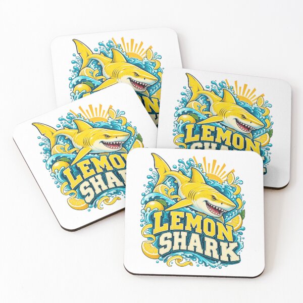 Item preview, Lemon Shark Summer Citrus Ocean Animal Pun designed and sold by GridText.