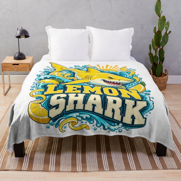 Item preview, Lemon Shark Summer Citrus Ocean Animal Pun designed and sold by GridText.