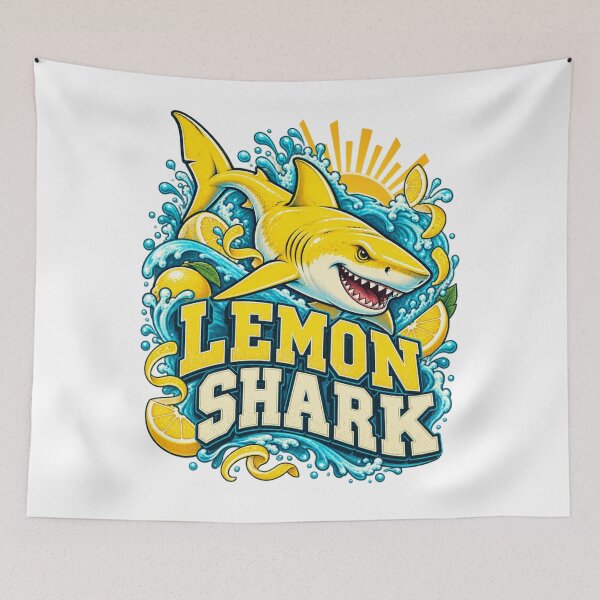 Item preview, Lemon Shark Summer Citrus Ocean Animal Pun designed and sold by GridText.