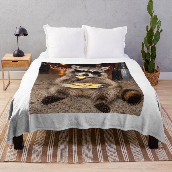 Item preview, Raccoon Eating Deviled Eggs Funny Thanksgiving Meme designed and sold by GiggleDropCo.